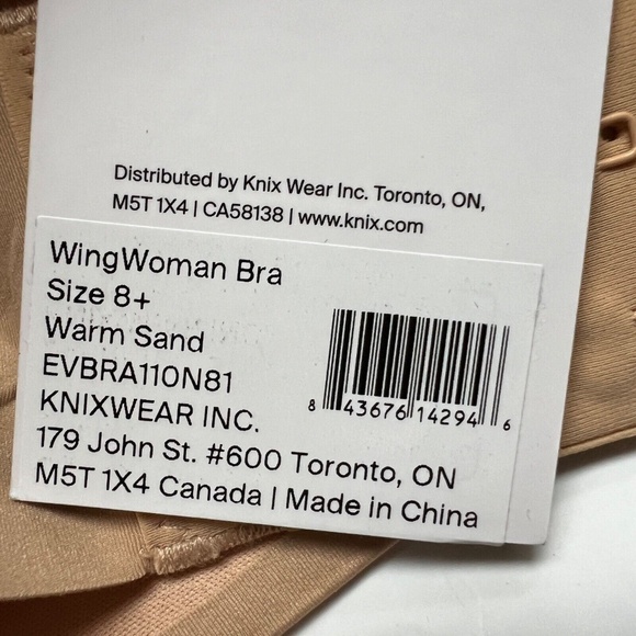 Knix WingWoman Bra Warm Sand Size 8+ Seamless Comfort NWT New 42E, 40F, 42 - Picture 6 of 9